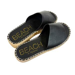 Beach by Matisse Black Snake Platform Sandals Womens - 10 10M